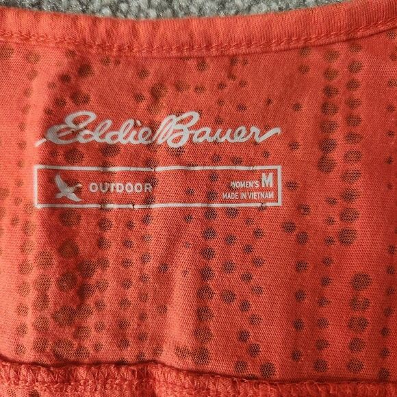 Eddie Bauer Womens Tank Top Size Medium Orange Lightweight Breathable - Picture 3 of 5